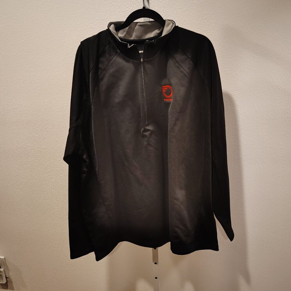 Sport-Tek Men's Quarter Zip Black Pull Over Size 3XL Polyester Long Sleeve